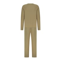 ملابس نوم رجالية باكمام طويلة - زيتي فاتح
