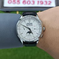 ساعة جيجر لوكولتر ماستر كنترول جلد أسود