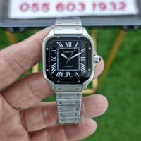 ساعة سانتوس دو كارتييه مينا أسود