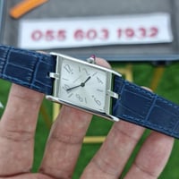 ساعة كارتير تانك اسيميتريك جلد كحلي