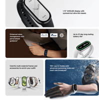 Xiaomi شاومي - سوار ذكي smart band 10 تصميم العصري...