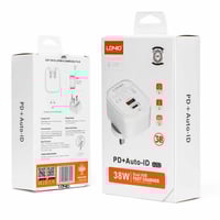 LDNIO شاحن جداري منفذ USB منفذ PD قوة 38 واط يدعم...