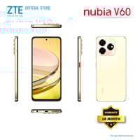 v60 4G = Nubia ٢٥٦ قيقا الرام ١٦ لون ذهبي =