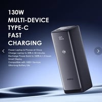 oraimo باور بانك 27600 مللي أمبير 130 واط أسود =48...