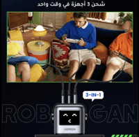 UGREEN شاحن UGreen Nexode RG 65w سريع بثلاثة منافذ...