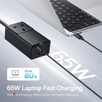 Baseus بيسوس توصبله بقدرة 65 واط -مفذين USB ومنفذي...