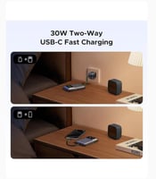 UGREEN شاحن متنقل يوجرين Uno بمنفذ USB-C ومنفذ USB...