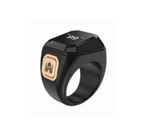 BSTWSH خاتم الذكر والتسبيح الذكي، بلون أسود، خاصية...