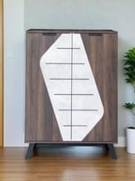 خزانة أحذية خشب بابين 5 أرفف , صناعة ماليزي بني غا...