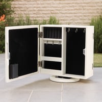 خزانة إكسسوار من الجانبين لون ابيض مع قاعدة قابلة...