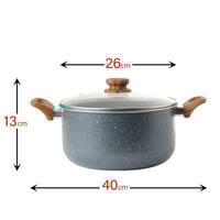 قدور جرانيت عميق بيد وغطاء A-06-3