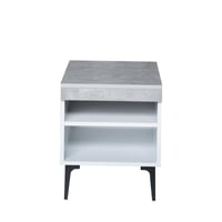 كومودينو رفين خشب ماليزي - أبيض ورمادي