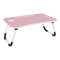 طاولة دراسة ولابتوب قابلة للطي – لون وردي