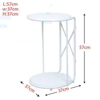 طاولة خدمة مستديرة أبيض - دورين