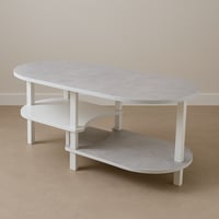 طاولة قهوة دورين - رمادي وأبيض