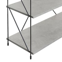 وحدة رفوف خشب ماليزي 4 ادوار متعددة الإستخدام رماد...