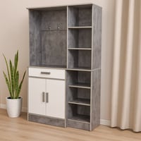 وحدة تخزين رفوف مع منظم أحذية و ستاند تعليق خشب ما...