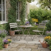 جلسة خارجية - طقم طاولة مع 2 كراسي قابلة للطي- رما...