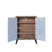 خزانة أحذية بابين 4 أرفف من خشب ماليزي – بني ورماد...