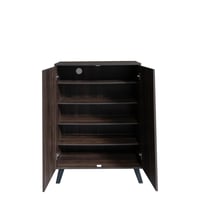 خزانة تنظيم الأحذية خشب ماليزي 2 باب 5 ارفف - بني...