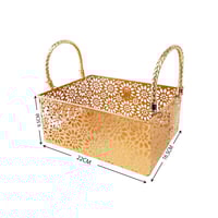 طقم صواني تقديم ذهبي 2 قطعه-O-04-02