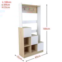 وحدة تخزين رفوف وأدراج مع ستاند تعليق خشب ماليزي خ...