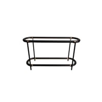 كونسول زجاج مع إطار خشب - اسود