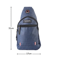 شنطه كتف رجالية FASHION INSTINCT قماش مع منفذ سماع...