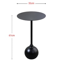 طاولة تقديم وخدمة دائرية لون أسود