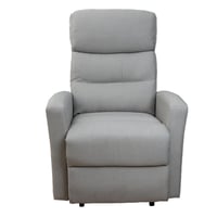 كرسي جلوس واسترخاء فاخر من القماش لون رمادي فاتح