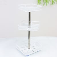 رفوف تنظيم حديد مربعة 3 أدوار لون أبيض