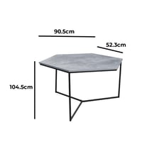 طقم طاولات قهوة 4 قطع متداخلة - رمادي فاتح