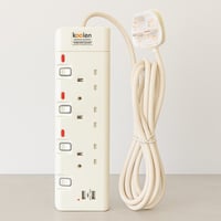 توصيله كهرباء 3 منافذ 2 مخارج A_2_1 USB