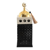 مبخرة رمضانية أنيقة بغطاء ذهبي مع إضاءة - ابيض واس...