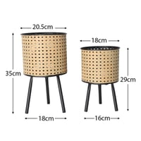 طقم مراكن ورد وأشجار الزينة حديد مخرم 2 حبة بيج