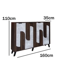 خزانة أحذية خشبية واسعة 4 ابواب 5 رفوف صناعة ماليز...