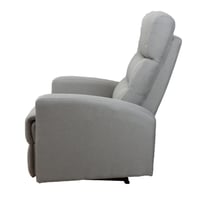 كرسي جلوس واسترخاء فاخر من القماش لون رمادي فاتح