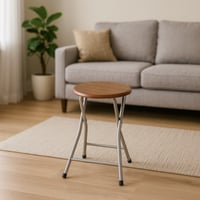 كرسي جلوس دائري قابل للطي – لون بني