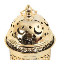 فانوس معدني ذهبي بتصميم شرقي وزخارف هندسية -G-K-04...