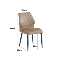 كرسي مفرد مخملي - بيج