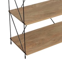 ارفف مفتوحة ستاند خشب ماليزي 5 ادوار لون خشبي