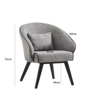 كرسي جلوس أنيق من القماش - رمادي