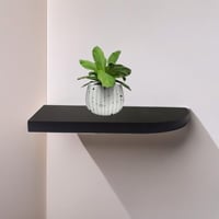 أرفف خشب للزاوية لون أسود مقاس 60*23 سم A_08_1