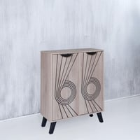 خزانة أحذية خشب ماليزي – 4 أدوار ببابين – لون بيج...