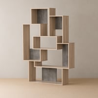 وحدة رفوف خشب ماليزي للكتب بتصميم مفتوح – لمسة أني...