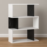 وحدة أرفف خشب ماليزي , تصميم مفتوح 3 أدوار لون أبي...