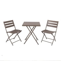 جلسة خارجية - طقم طاولة مع 2 كراسي قابلة للطي- رما...
