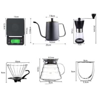 حقيبة قهوة مقطرة V60 مع ادوات القهوة