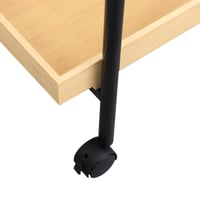 عربية تقديم خشب دورين بعجلات متحركة