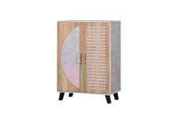 خزانة أحذية بابين ماليزي - بيج ورمادي